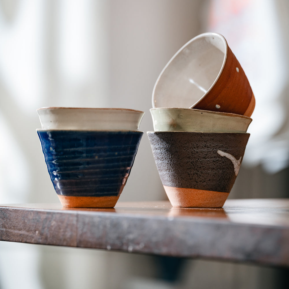 Japanese Handmade Ceramic Mugs - Set of 5