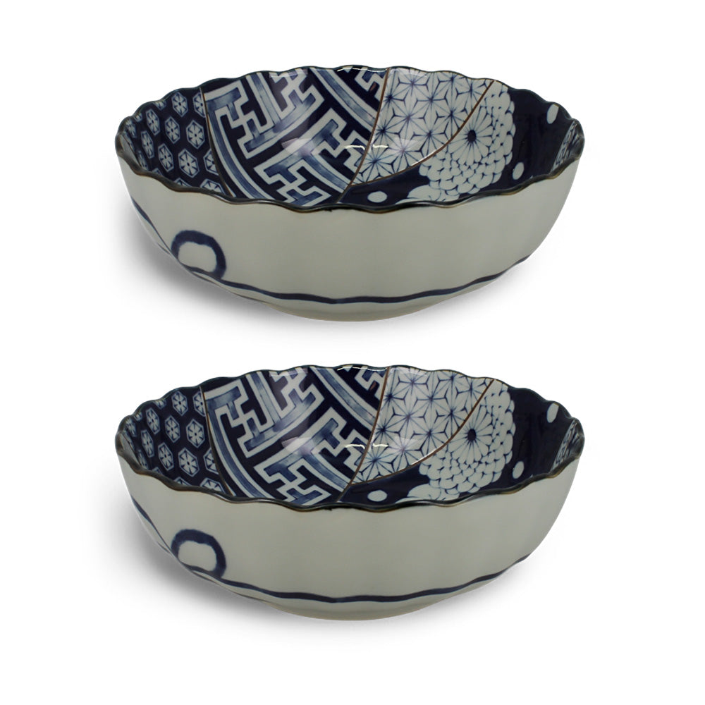 Set aus zwei Patchwork-Salatschüsseln