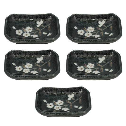 Set of 5 small Japanese sakura bowls