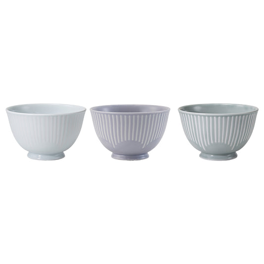 Set of 3 small Japanese hana fuwari bowls