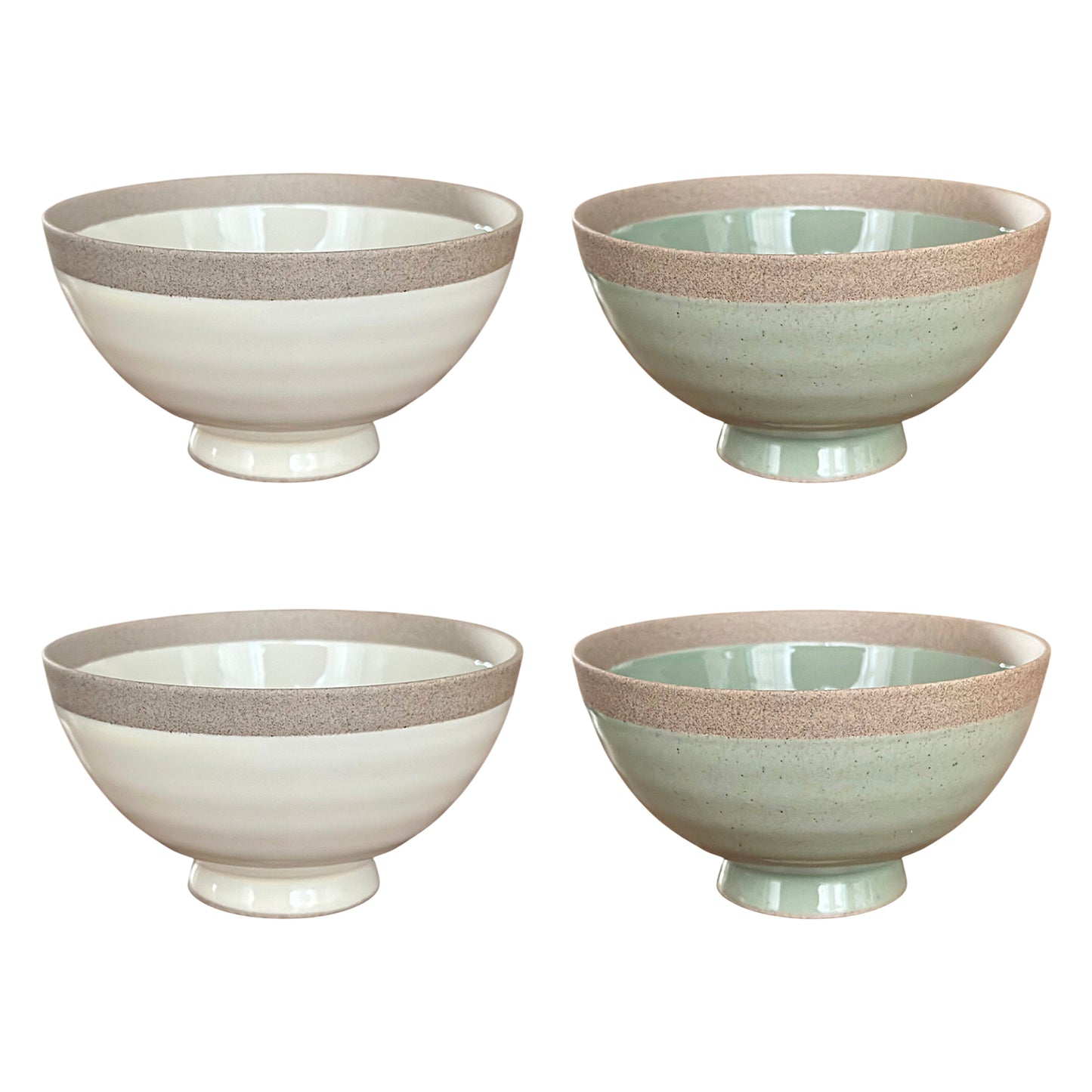 4er Set japanische Schalen - 2 Farben