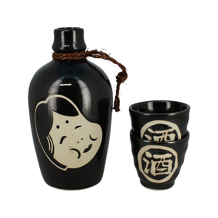 Japanese Sake Set - Black - 2 models to choose from