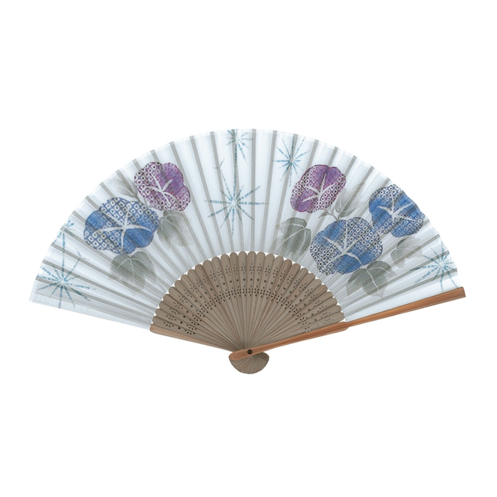 Japanese fabric fan - Flower patterns