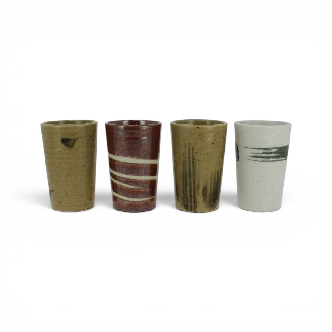 Set de 4 tasses japonaises en porcelaine ambiance Japandi