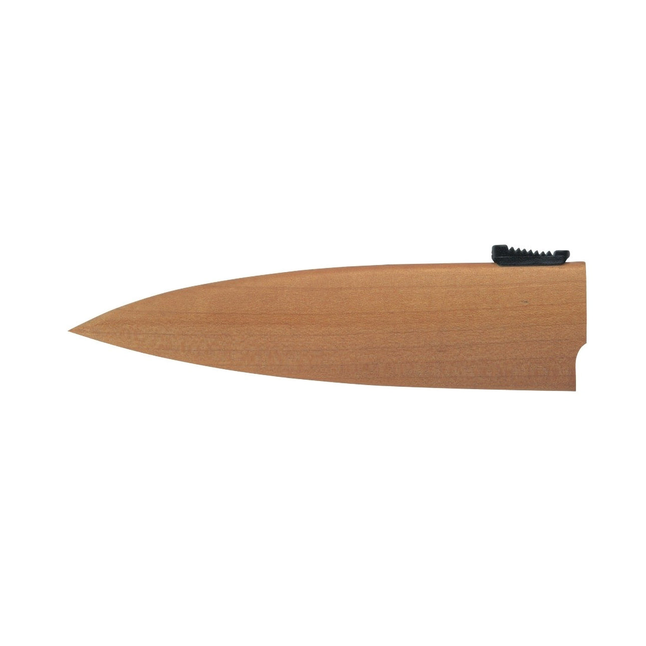 Etui de protection en bois clair pour couteau japonais Yugen lab avec clip de fermeture noir