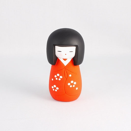 Porte-bonheur japonais - Kokeshi en porcelaine