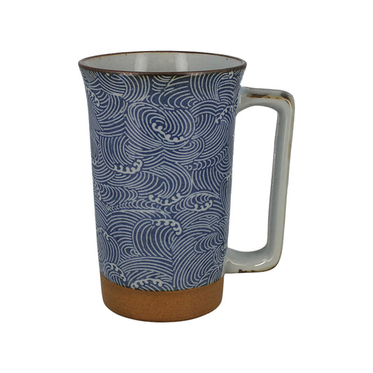 Mug en grès japonais - Bleu - 400 ml