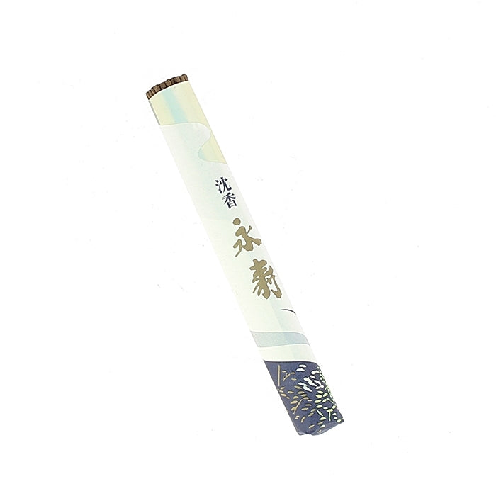 Rouleau d'encens Kyara au bois d'aloès avec emballage blanc et marine