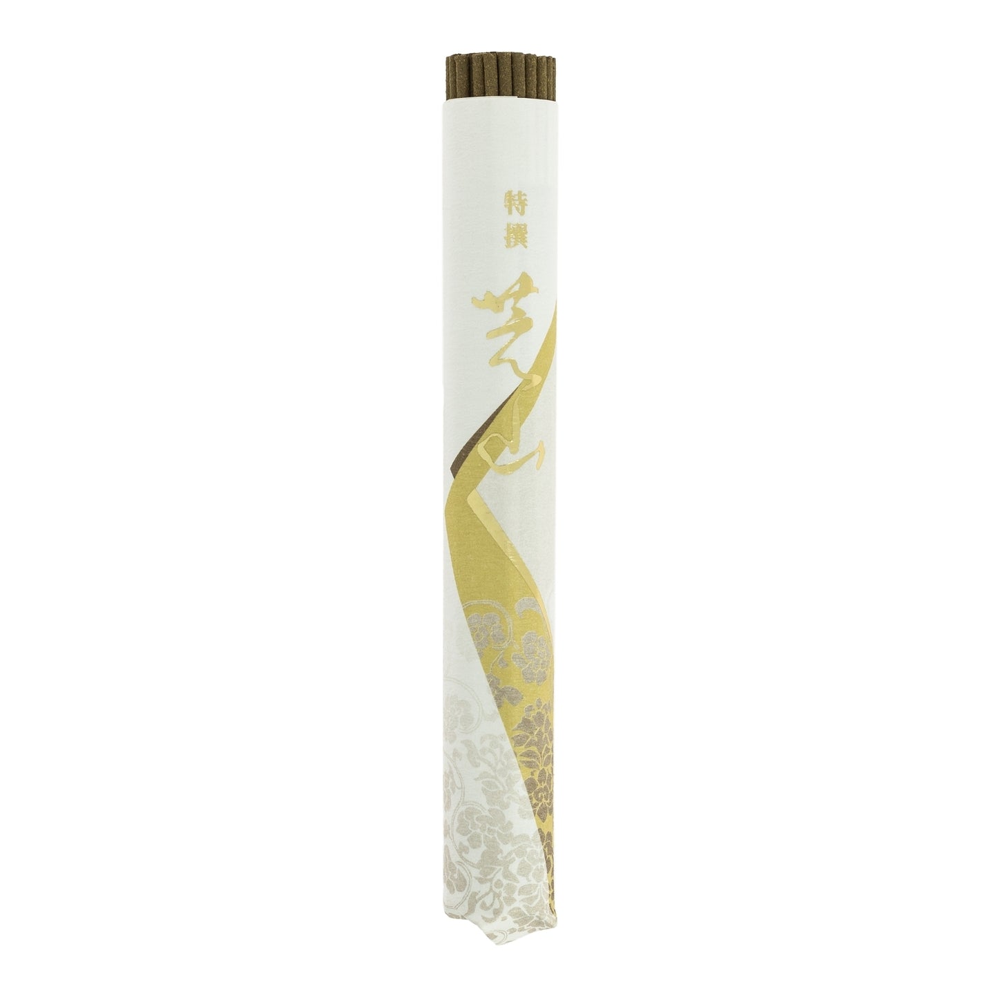 Rouleau d'encens Kyara au bois d'aloès avec emballage blanc et doré.