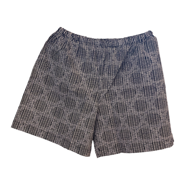 Short japonais texture graphique minimaliste noir et blanc