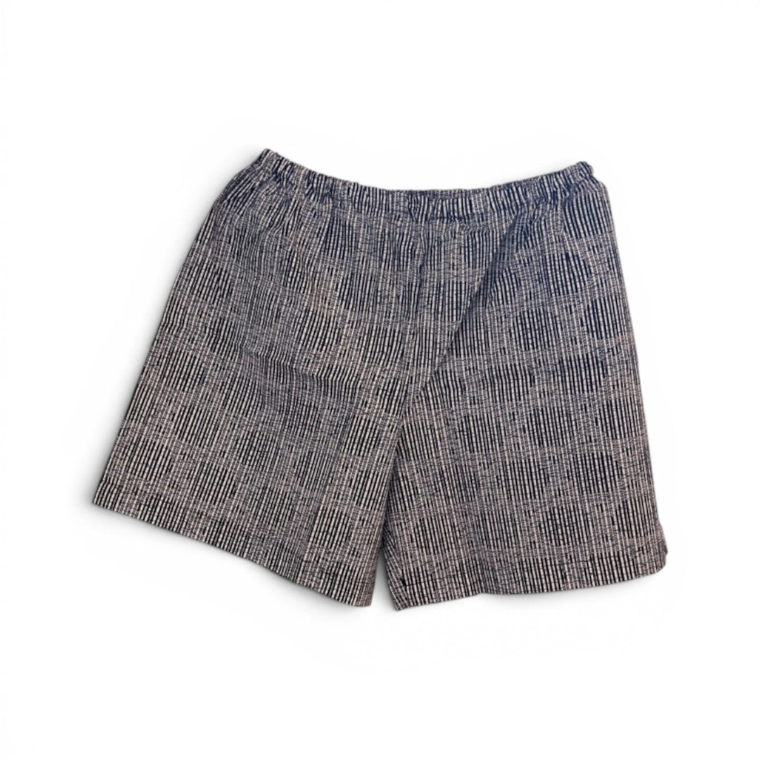 Short japonais texture graphique minimaliste noir et blanc