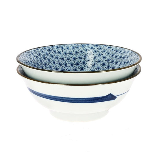 "Sachiko" graphic salad bowl set