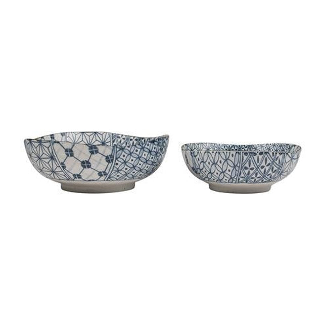 Set of 2 patchwork salad bowls