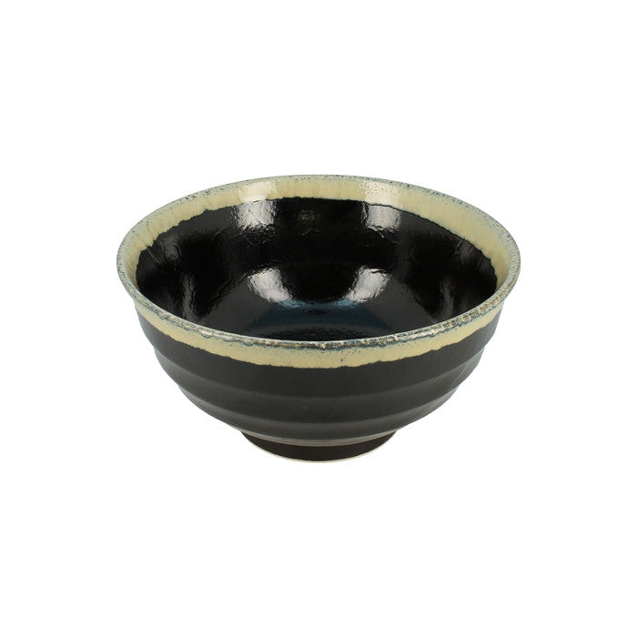 Black Japanese porcelain bowl