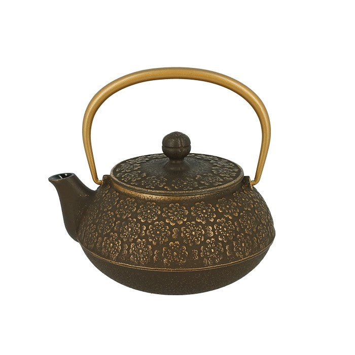 Japanese cast iron teapot with sakura