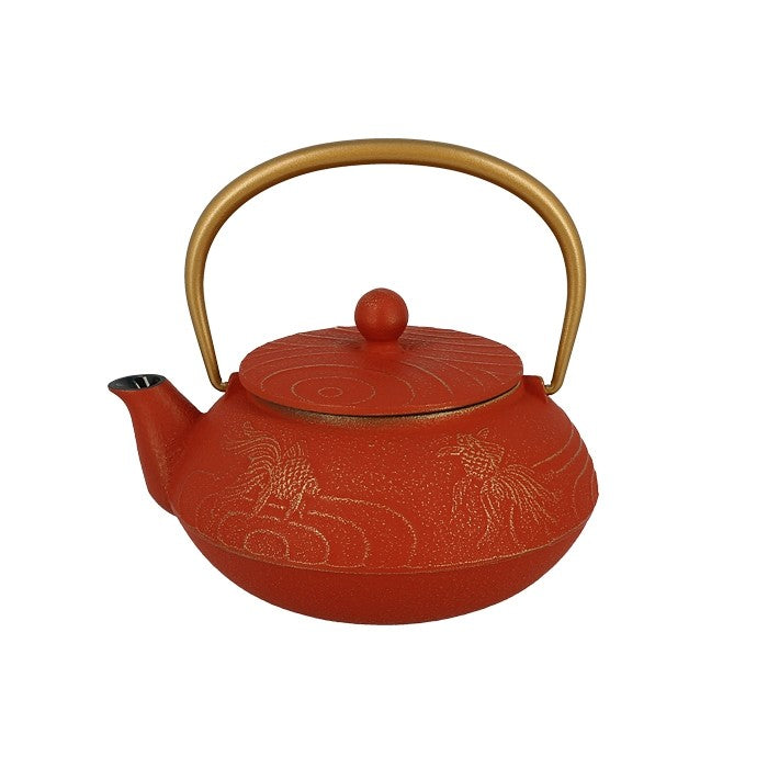 Japanese cast iron fish teapot