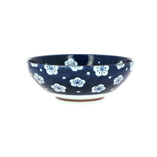 Japanese floral ceramic salad bowl