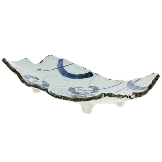 Rectangular dish with foot