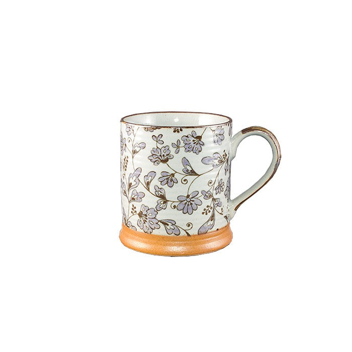 Japanese mug purple flowers