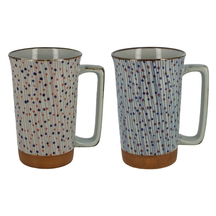 Set de deux mugs japonais à bière