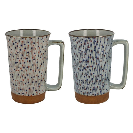 Set of two Japanese beer mugs