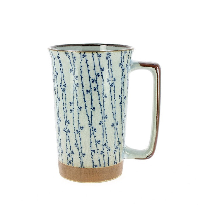 Large single mug of climbing flowers