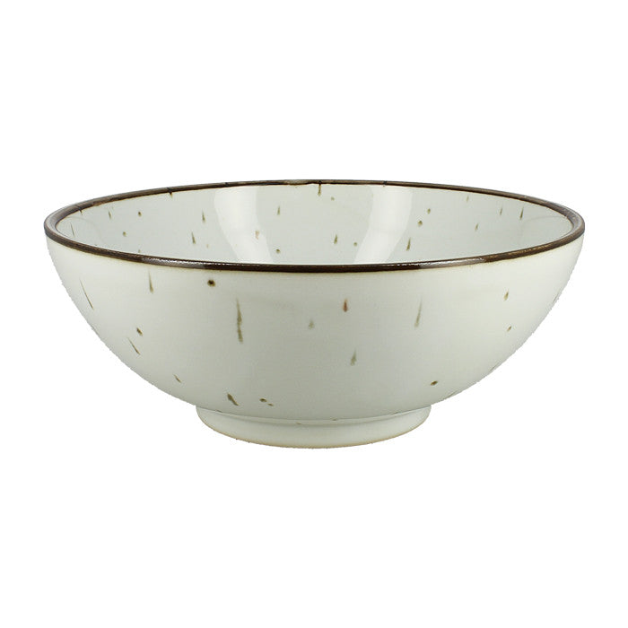 Sleek white salad bowl