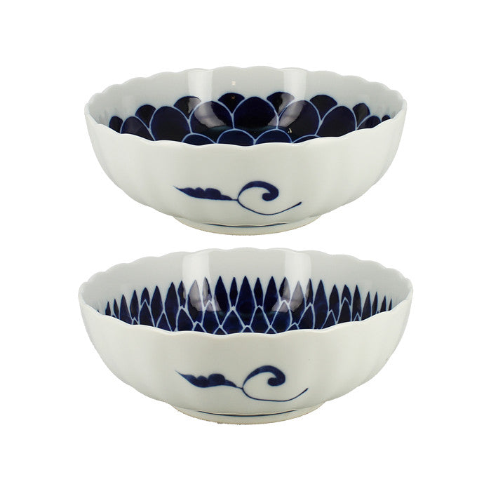 Set of 2 lotus salad bowls