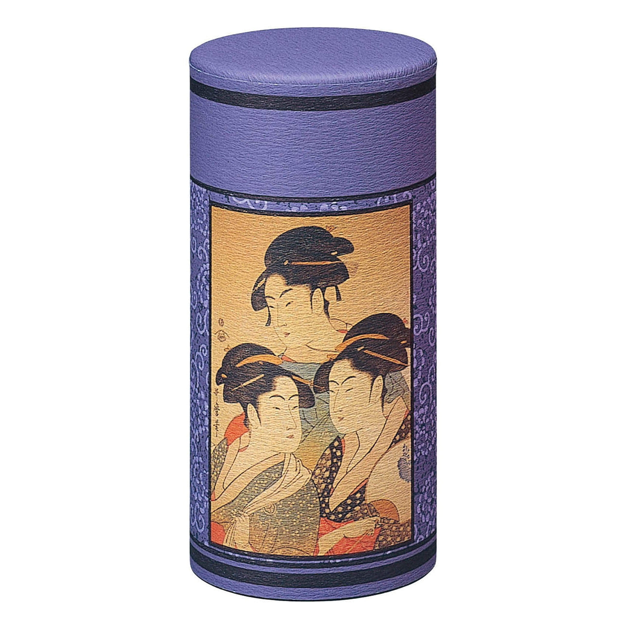 Boîte à thé kabuki avec estampes japonaises