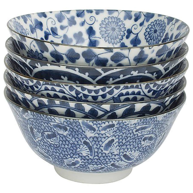 Set of 5 "hana" bowls