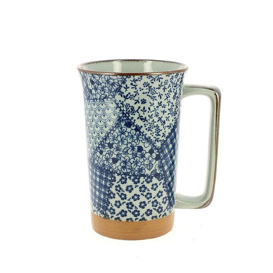 Large Japanese patchwork mug