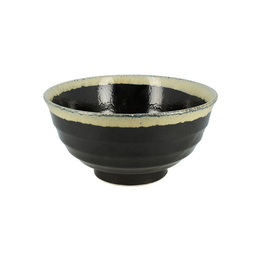 Black Japanese porcelain bowl