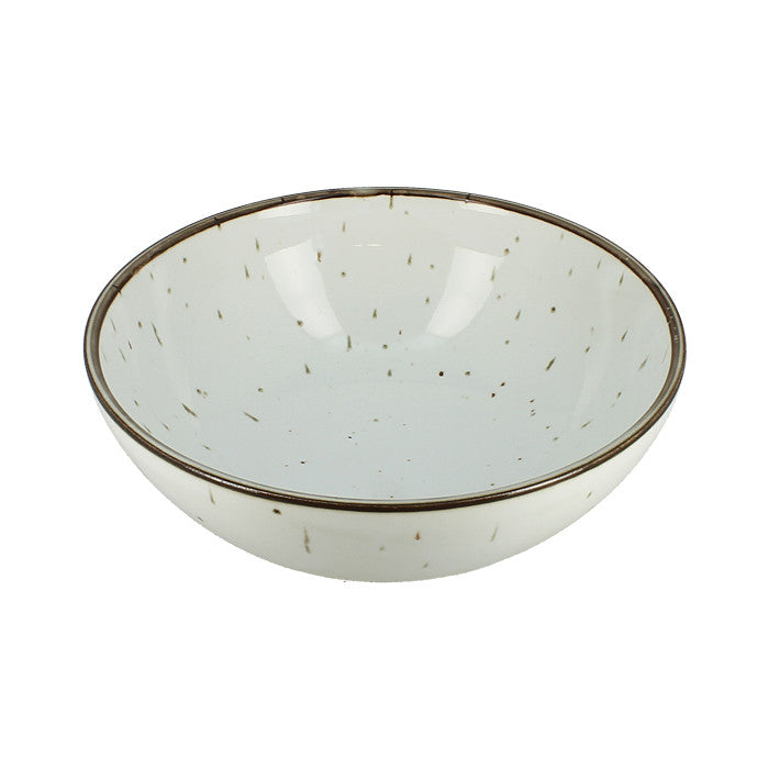 Sleek white salad bowl