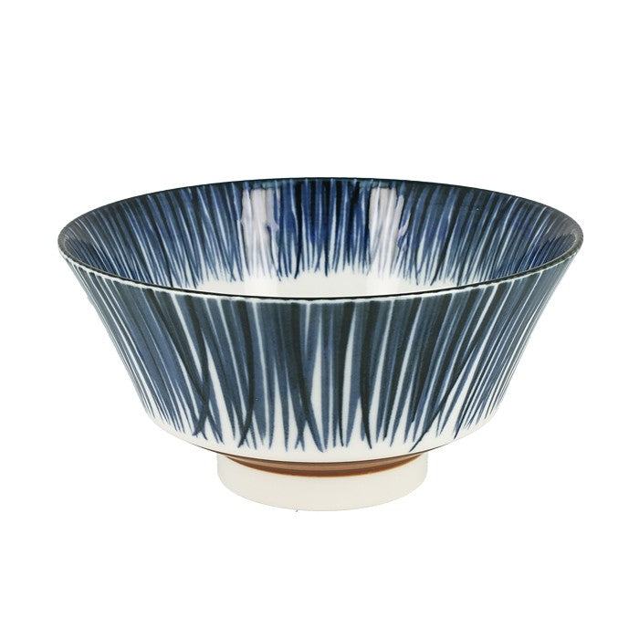 Japanese ramen bowl with wave patterns