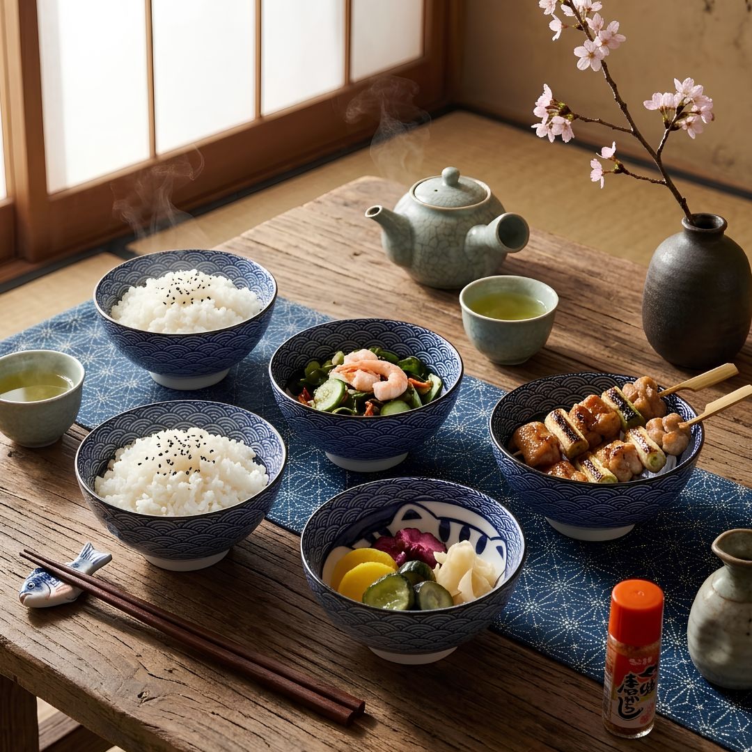 Set de 5 bols tête de chat en céramique-porcelaine
Bol japonais forme tête de chat vue de face
Ensemble de bols chat pour table japonaise
Détail d’un bol tête de chat en céramique-porcelaine