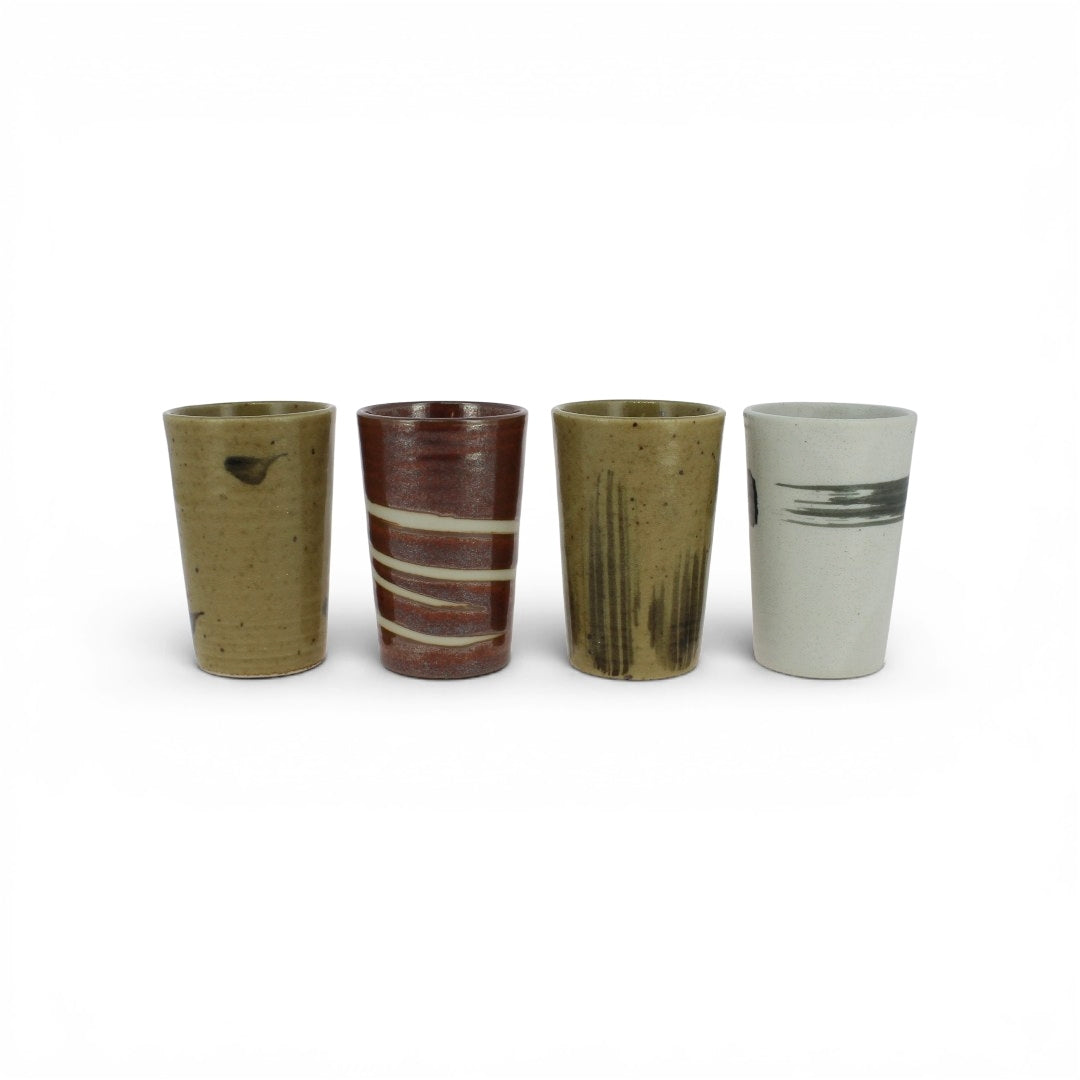Set de 4 tasses japonaises en porcelaine ambiance Japandi