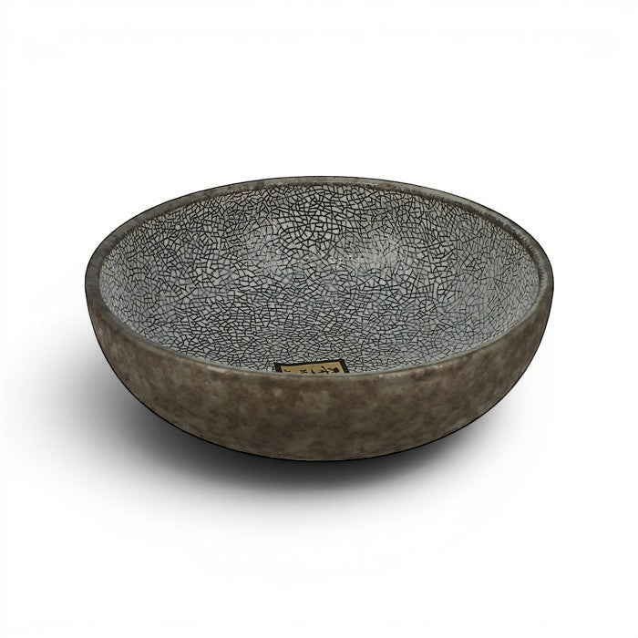 Bol japonais Yugen lab en céramique avec motif craquelé gris et blanc pour le riz ou la soupe