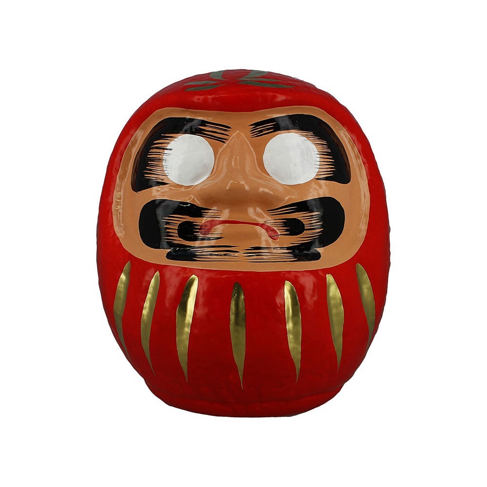 Daruma Yugen lab rouge en papier mâché, amulette japonaise traditionnelle pour objectifs et souhaits