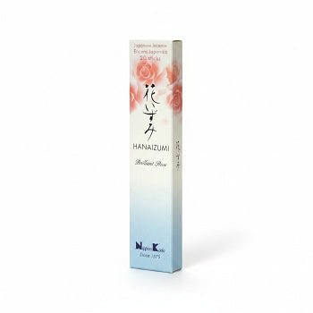 Boîte d'encens japonais Yugen lab HANAIZUMI au parfum bouquet floral avec décor de fleurs roses sur fond dégradé