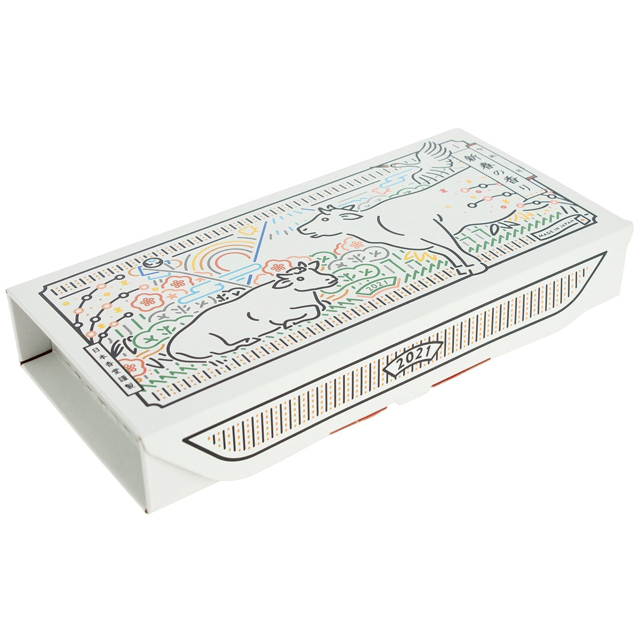 Boîte d'encens Yugen lab édition limitée 2021 avec illustration de buffles sur fond blanc