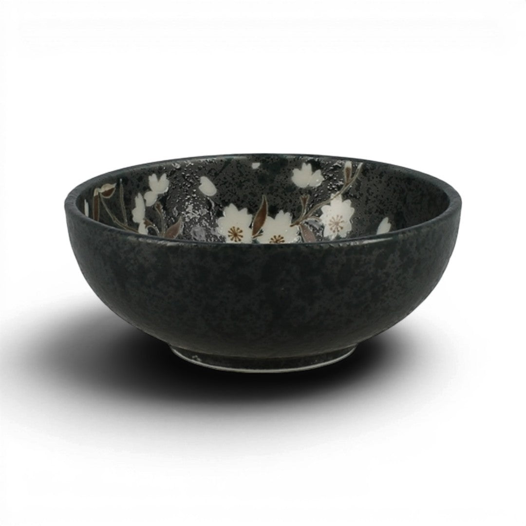 Petit bol Yugen lab en porcelaine verte avec motifs artisanaux de fleurs de cerisier sakura