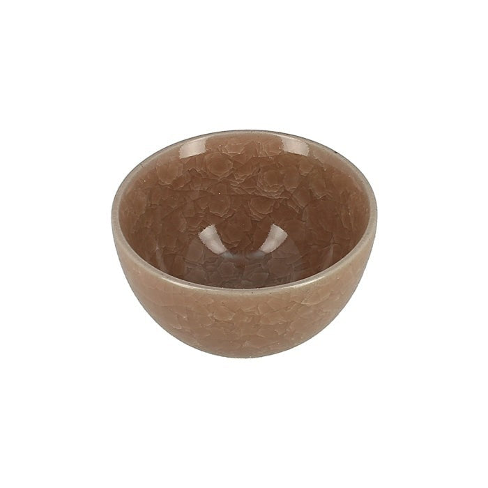 Tasse japonaise Yugen lab en céramique beige craquelée pour thé ou matcha