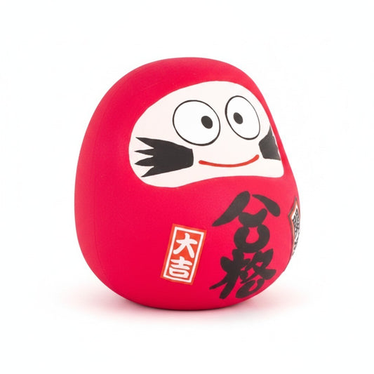 Tirelire Daruma rouge Yugen lab en forme de poupée japonaise traditionnelle pour économiser de l'argent